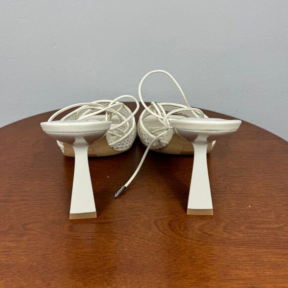 Marc Fisher LTD Dallyn Ankle Tie Sandal in Ivory Size 9.5 - Picture 7 of 9